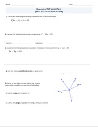 Geometry TAP Unit 0 Test