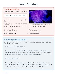 Fantasy Vocabulary Adventure