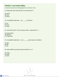 Quiz : Le son « oi » et les mots utiles
