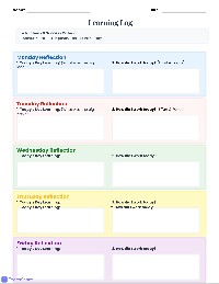Weekly Learning Log Template