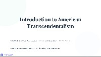 Intro to Transcendentalism Slideshow