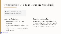 Introduction to 5-Star Cleaning Standards