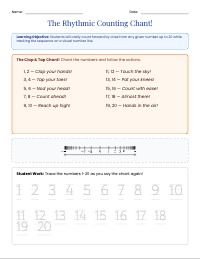 Counting to 20 Choral Chant