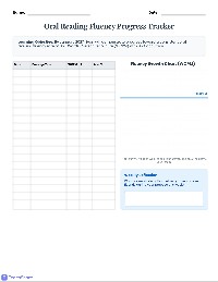 Evan's Weekly Fluency Tracking Log