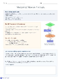 Memoir Analysis Organizer