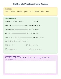 Vowel Teams Review Packet