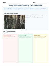 Creative Writing Adventure: Plan and Write