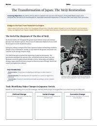 Imperial Japan: Modernization and Expansion
