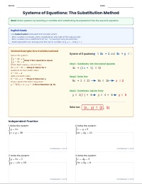 Mastering Systems of Equations via Substitution