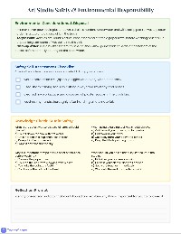 Sculpture Safety Guide
