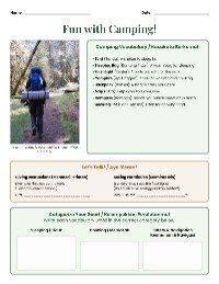 Exploring Camping Vocabulary and Communication