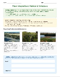 Predicting Plant Adaptations