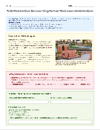 Behavioral Field Observation Methods