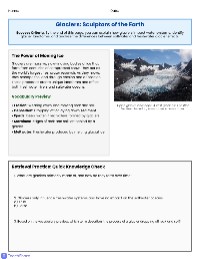 Glacier Action in Water Systems