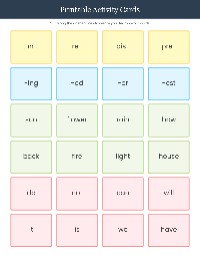 Word Structure Workshop