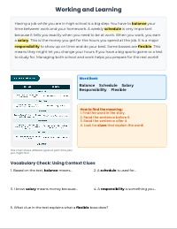 Reading Comprehension and Context Clues Practice