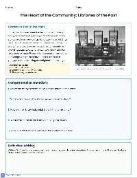 Community Libraries: Past and Present