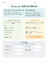 Numeracy Skills Workbook Overview