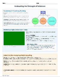 Evaluating Evidence: Validity, Relevance, and Sufficiency