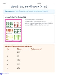 संख्या नाम लेखन अभ्यास