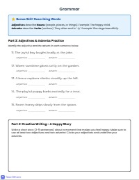 Mastering Nouns and Verbs Worksheet