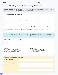 SEL Academic Integration Template