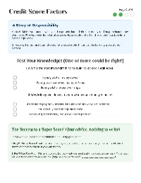 Understanding Credit Basics