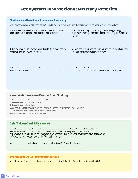 Organism Relationships in Ecosystems