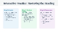 Introduction to MLA Heading