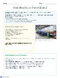 Print Shop Safety Project