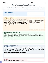 Tracing Author's Arguments (Monday-Thursday)