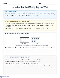 Introduction to CSS: Styling the Web