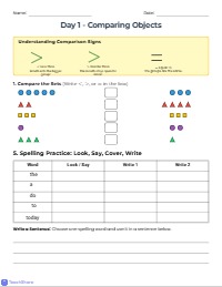 Year 1 Math Mastery Recap Worksheet