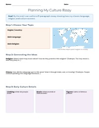 Connecting Language, Religion, and Culture Essay Planner