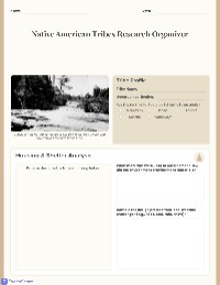 Native American Tribes Research Organizer