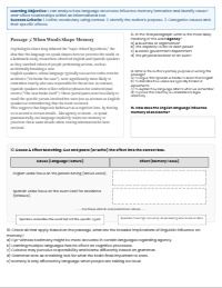 Advanced Reading Comprehension Practice