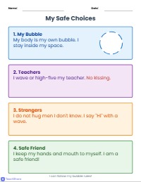 My Body My Space Social Story