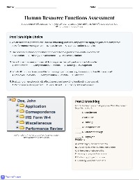 HR Functions Check
