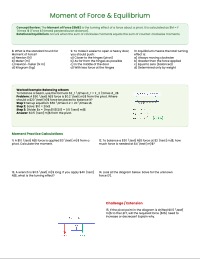 Introduction to Friction and Moment of Force