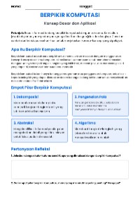 Berpikir Komputasi: Konsep Dasar