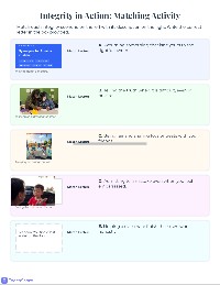 Matching Integrity Actions