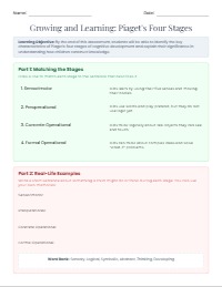 Piagetian Stage Assessment