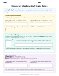 Unit 7.7 Math Geometry Study Guide