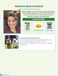 Instructional Assistant All About Me Poster
