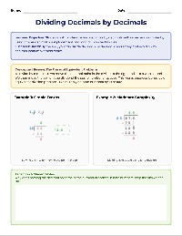 Decimal Division Mastery Worksheet