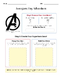 Avengers Day Activities