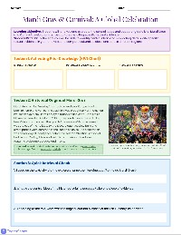 Mardi Gras & Carnival Comprehension