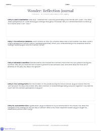 Wonder: Deep Dive Reader's Companion Workbook