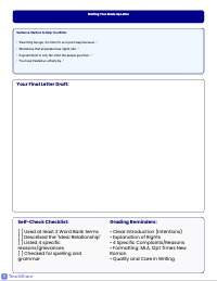 Declaration of Independence Creative Writing Scaffold