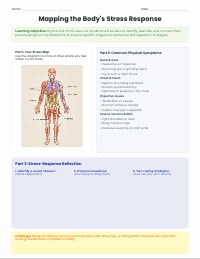 Mapping My Stress: A Personal Wellness Worksheet